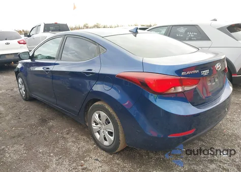 2016 Hyundai Elantra Se from USA, damaged, VIN 5NPDH4AE6GH783348